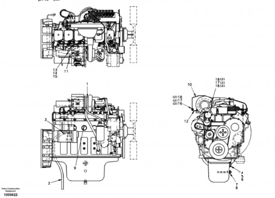 Dieselmotor-Versammlung SA 1111-00313 Bagger-Part Engine Assys EC210 D6D
