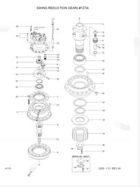 Des Schwingen-R290-7 Schwingen-Reduzierer Bagger-des Getriebe-/31n8-10181 R305lc-7 R320lc-7