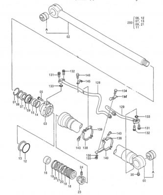 Bagger Bucket Cylinder Assy