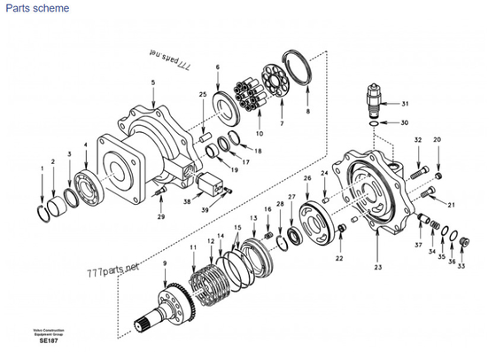 Volvo Swing Motor EC360 SA8230-31780 Drehmotor für Baggerteile