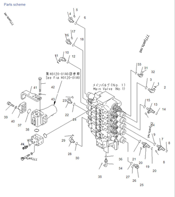 Komatsu PC1250SP-7 Steuerventil 02782-10315 02896-11009 07002-12034 Bagger Steuerventil Reparatursatz