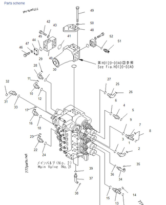 Komatsu PC1250SP-7 Hauptventil 21N-64-36440 02896-11009 07002-12034 21N-64-36740 02896-11009 Bagger-Steuerventil Ersatzkosten