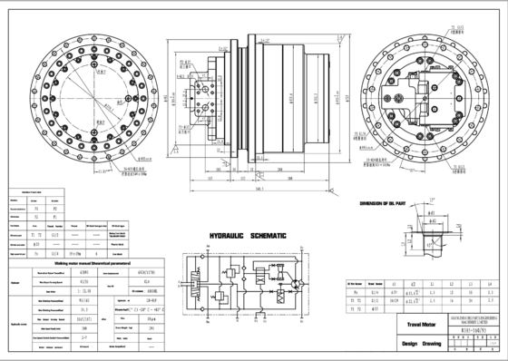 Hyundai R305 R335 R290-7 R300LC-9S Hydraulik-Fahrmotor 31N8-40011