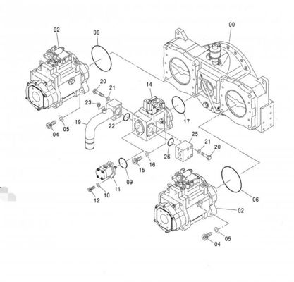 Hitachi K3V280 Hydraulik-Hauptpumpe für ZX850-3 ZX650-3 EX1200-6 Bagger